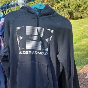 Under Armour Black Hoodie with White Logo